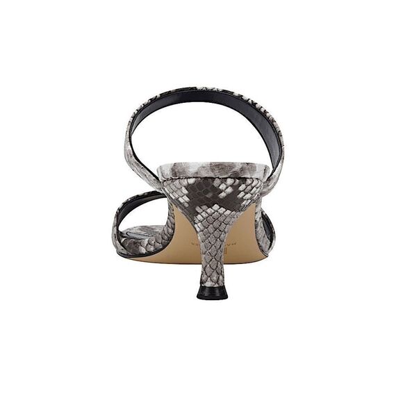 Marc Fisher Ltd. Genia Leather Snake Print Slide Sandal - Picture 3 of 6